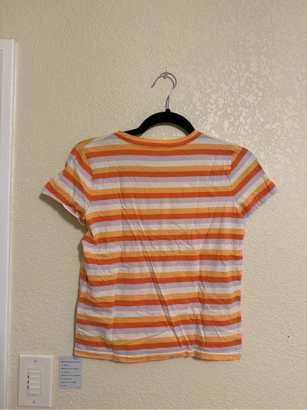 Madewell Orange, White & Light Purple Striped Short Sleeve Tee 🌼 - Picture 2 of 3